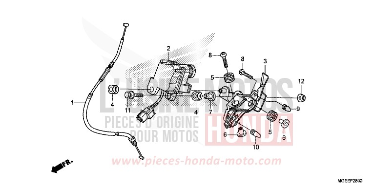 SERVO-MOTEUR de VFR1200F DCT PEARL GLARE WHITE (NHB53) 2015